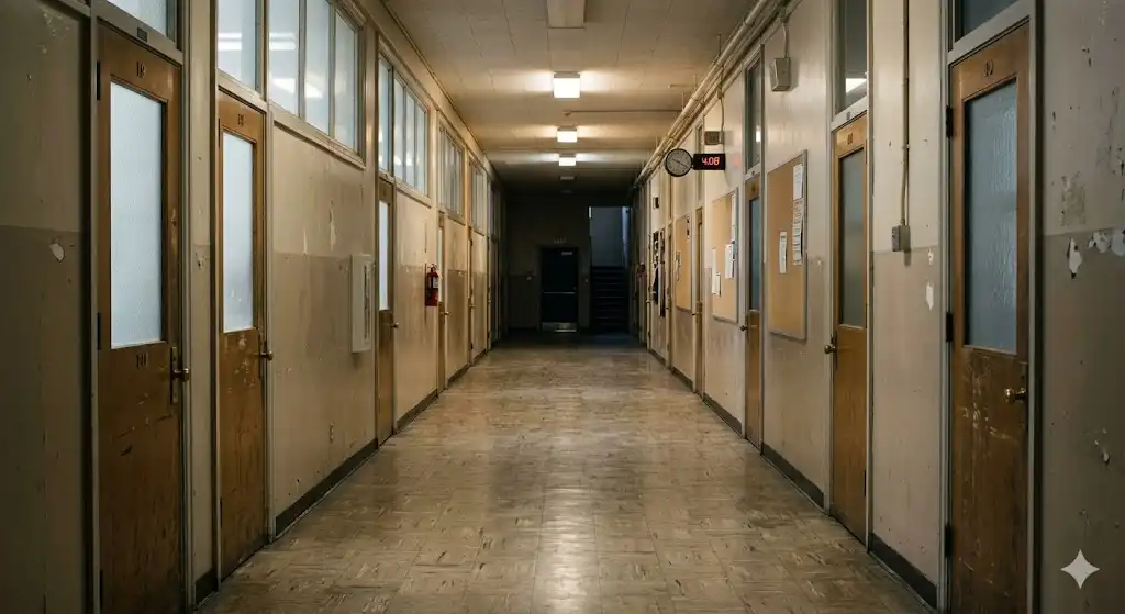 全国の学校に共通する長い廊下|怪談が量産される均質な空間構造を象徴する